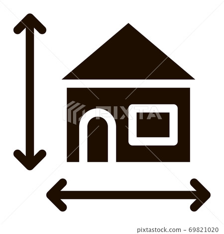 House Size Height And Width Vector Icon 69821020