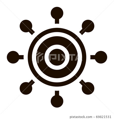 Danger Bacillus Bacteria Vector Icon 69821531