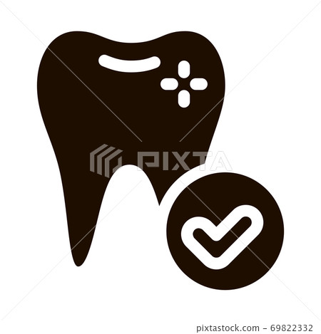 Dentist Stomatology Healthy Tooth glyph icon - Stock Illustration ...