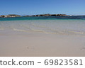 A beautiful white sandy beach surrounded by rocks Green Pool 400km south of Perth, Western Australia 69823581
