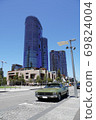 Perth City Buildings and Classic Cars Western Australia 69824004