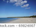A very beautiful beach with white sand in the blue sky Australia Perth Bunker Bay Beach Margaret River 69824007
