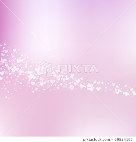 White heart love confettis. Valentine's day comet  69824195