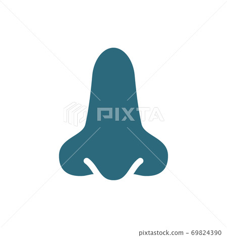 Human nose colored icon. Healthy olfactory organ symbol 69824390