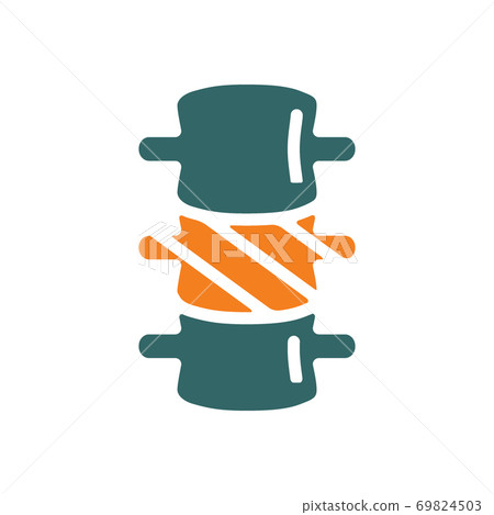 Sore human spine colored icon. Osteochondrosis, myositis, spinal tuberculosis, inflammation of the spine symbol Sore human spine colored icon. Osteochondrosis, myositis, spinal tuberculosis, inflammation of the spine symbol 69824503