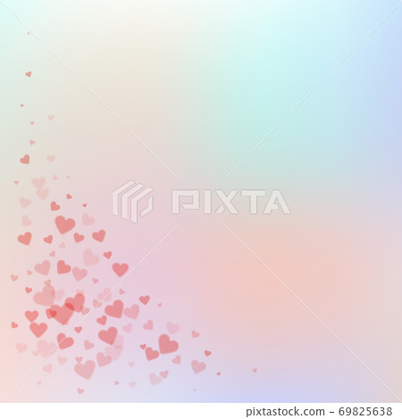 Red heart love confettis. Valentine's day corner o Red heart love confettis. Valentine's day corner o 69825638
