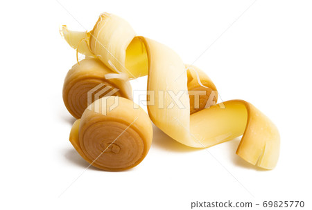 smoked cheese isolated 69825770