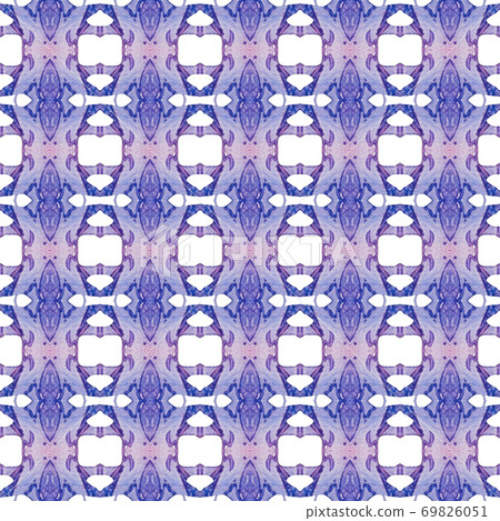 Red blue geometric seamless pattern. Hand drawn wa 69826051