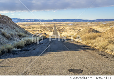 Old Cisco Highway on a desert in eastern Utah 69826144