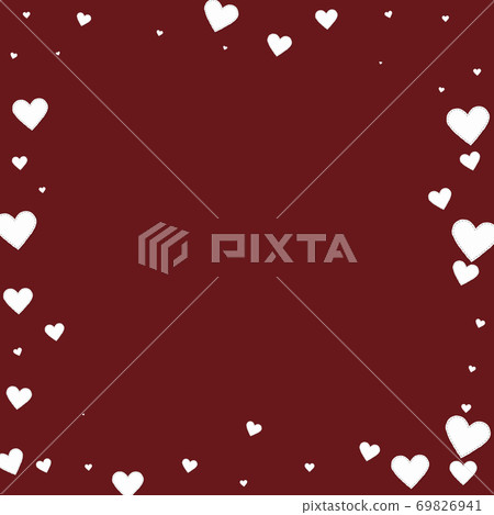 White heart love confettis. Valentine's day frame White heart love confettis. Valentine's day frame 69826941