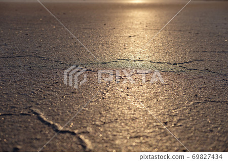 Salt Flats Reflection lake Sivash in Cremea Salt Flats Reflection lake Sivash in Cremea 69827434