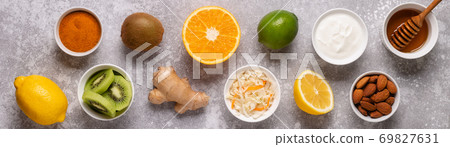 Healthy products for Immunity boosting and cold remedies. Healthy products for Immunity boosting and cold remedies. 69827631