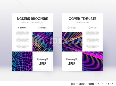 Business cover design template set. Rainbow abstra 69828327