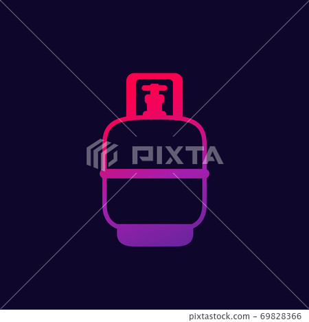 gas cylinder, LPG tank vector icon 69828366