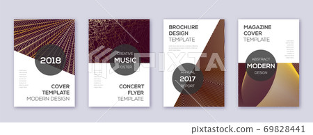Modern brochure design template set. Gold abstract Modern brochure design template set. Gold abstract 69828441