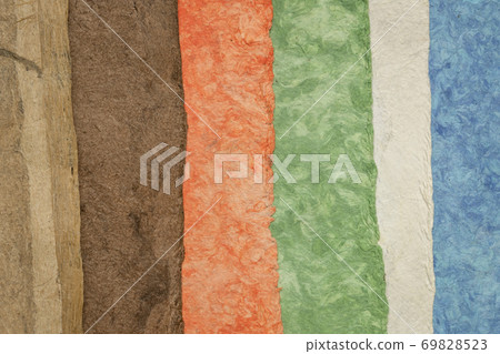 collection of coloraful amate bark papers 69828523