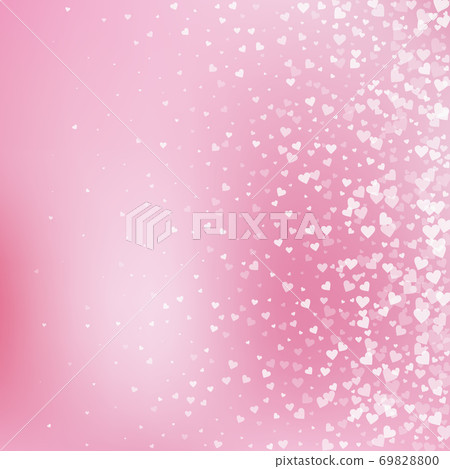 White heart love confettis. Valentine's day gradie 69828800