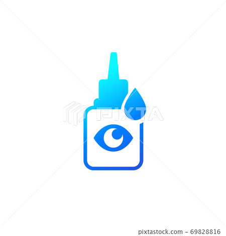 Eye drops icon on white 69828816