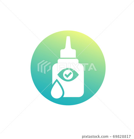 Eye drops bottle icon on white Eye drops bottle icon on white 69828817