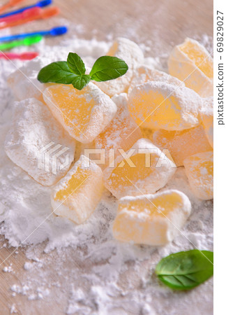 Traditional greek or turkish sweet delight - Loukoumi 69829027