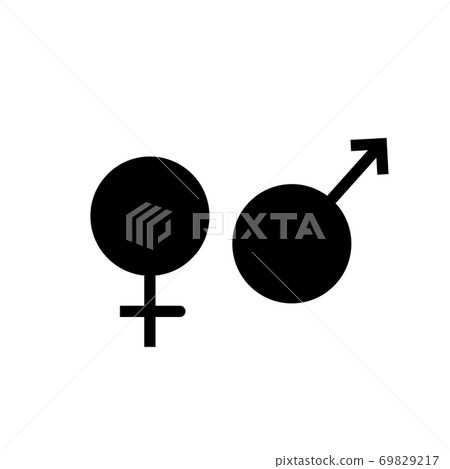 man and woman symbol flat black vector man and woman symbol flat black vector 69829217