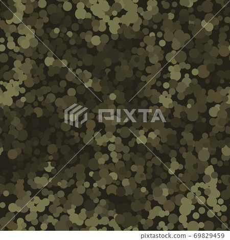 Camouflage pattern background. Classic clothing style masking camo repeat print 69829459