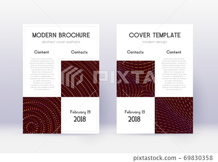 Business cover design template set. Orange abstrac Business cover design template set. Orange abstrac 69830358