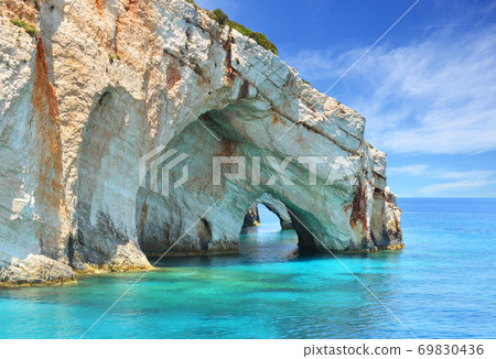Blue caves on Zakynthos island - Greece Blue caves on Zakynthos island - Greece 69830436