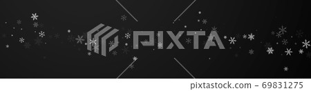 Sparse snowfall Christmas background. Subtle flyin Sparse snowfall Christmas background. Subtle flyin 69831275