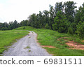 Beautiful rural landscape and dirt road 69831511