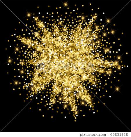 Sparkling gold luxury sparkling confetti. Scattere Sparkling gold luxury sparkling confetti. Scattere 69831528