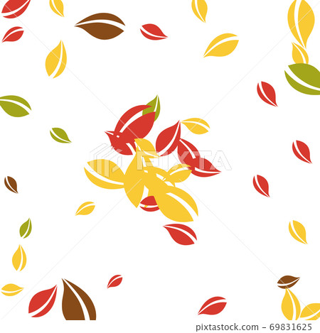 Falling autumn leaves. Red, yellow, green, brown c Falling autumn leaves. Red, yellow, green, brown c 69831625