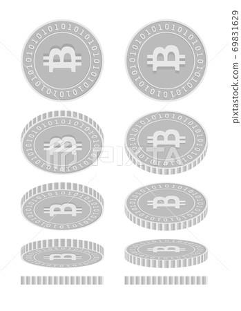Bitcoin, internet currency rotating coins set, ani Bitcoin, internet currency rotating coins set, ani 69831629