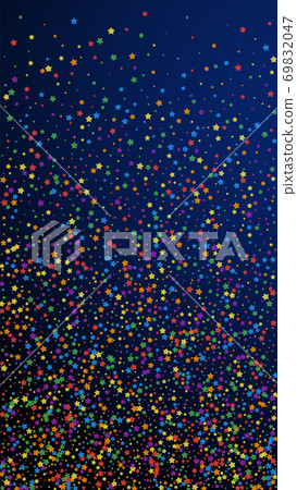 Festive enchanting confetti. Celebration stars. Ra 69832047