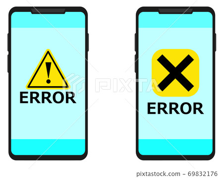 Sample Error Phone Error display due to smartphone failure - Stock Illustration [69832176 ...
