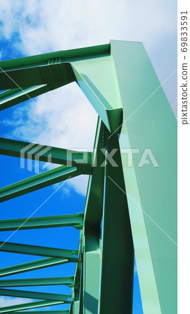 東京北區的浮島大橋和藍天風光 69833591