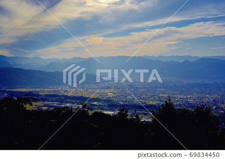 長野縣Prefecture平市上田市的鳥瞰圖 長野縣Prefecture平市上田市的鳥瞰圖 69834450