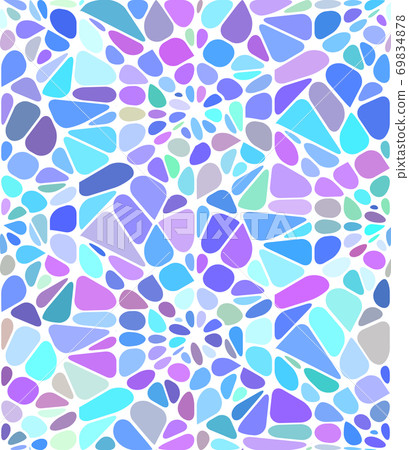 Vector background with a blue broken stained glass. 69834878