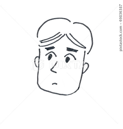 Face of a man in trouble Face of a man in trouble 69836387