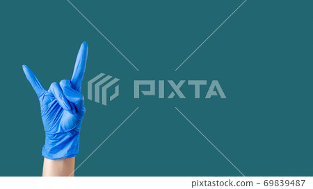 horns gesture covid-19 prevention hygiene horns gesture covid-19 prevention hygiene 69839487