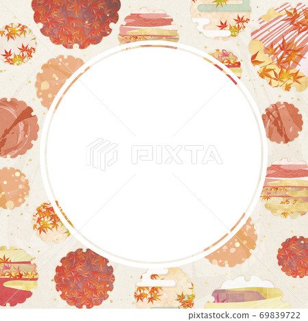 Autumn leaves season Elegant and beautiful Japanese-style background material Momiji Autumn leaves season Elegant and beautiful Japanese-style background material Momiji 69839722