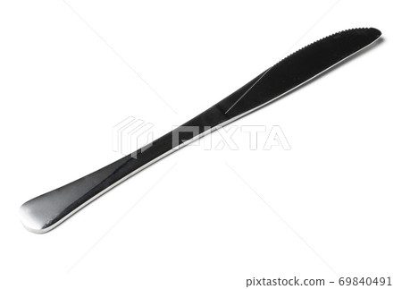 New metal knife isolated on white background 69840491