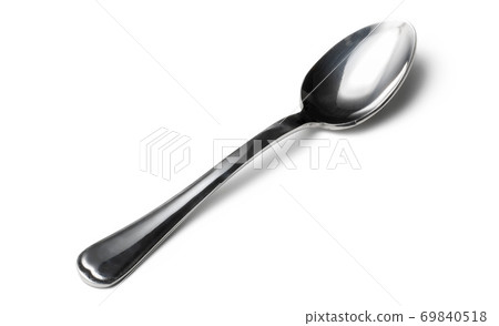 Cutlery dessert spoon isolated on white background 69840518