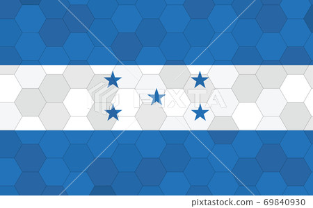 Honduras flag illustration. Futuristic Honduran flag graphic with abstract hexagon background vector. Honduras national flag symbolizes independence. Honduras flag illustration. Futuristic Honduran flag graphic with abstract hexagon background vector. Honduras national flag symbolizes independence. 69840930