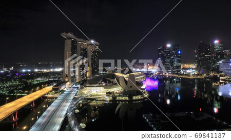 Night view of Marina Bay area Night view of Marina Bay area 69841187