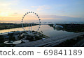 Sunset small burn Singapore Flyer 69841189