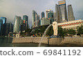 Early morning Merlion Park 69841192