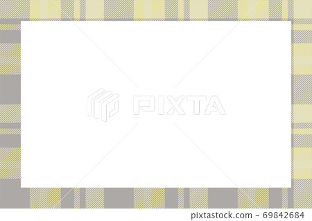 Vintage frame vector. Scottish border pattern retro style. Tartan plaid ornament. 69842684