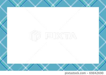 Vintage frame vector. Scottish border pattern retro style. Tartan plaid ornament. 69842690