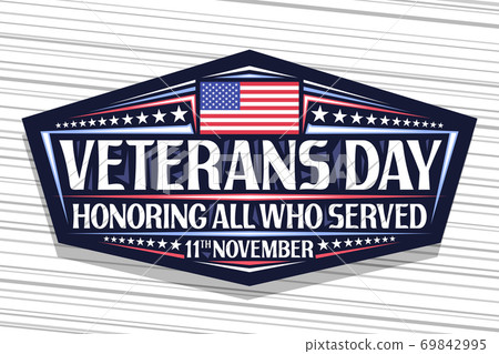 Vector logo for Veterans Day 69842995